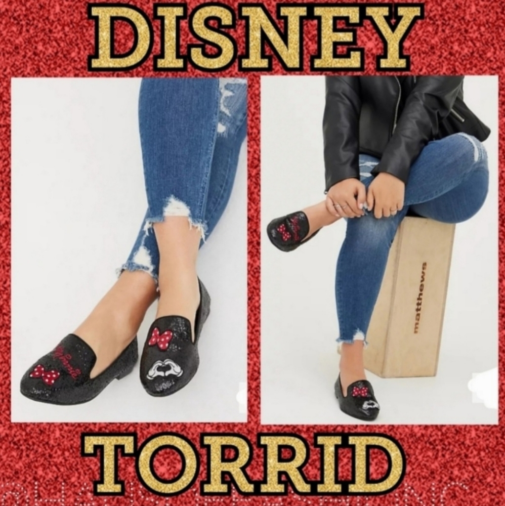 TORRID Disney Minnie Mouse Sparke and Shine Loafers! NWT!